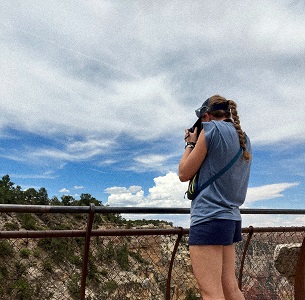 person in grandcanyon national park